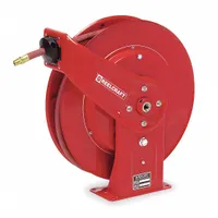 Spring Return Hose Reel: 50 ft (1/4 in I.D.), 1/4 in MNPT, 5,000 psi Max Op Pressure, Red (MPN 7450 OHP)