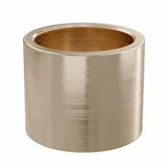 Metric lubricated general purpose metallic sleeve bearing made from SAE 841 bronze. Features a 22 mm bore, 27 mm outer diameter, and 22 mm length with a maximum PV rating of 49,938 lb/sq in-fpm. Suitable for supporting rotating shafts in machinery under moderate loads and speeds.