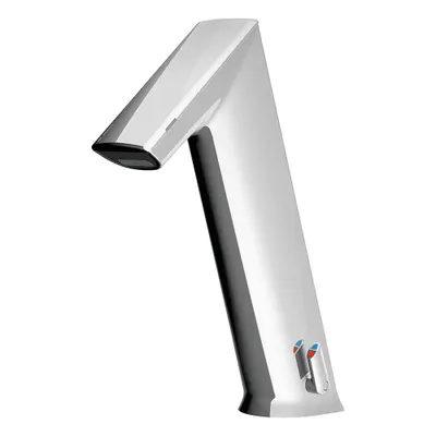 SLOAN Bathroom Sensor Faucet: BASYS, Cast Zinc, Chrome Finish, Single-Post, Battery - Single-Post Sensor Bathroom Faucets