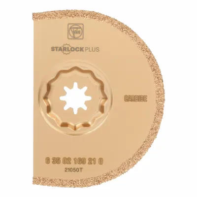 FEIN Oscillating Scraper Blade: 3 9/16 in Blade Wd, 3 9/16 in Blade Lg, Carbide Grit - Starlock Plus Mounted Blades