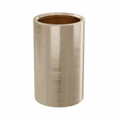 This lubricated general purpose metallic sleeve bearing is made from SAE 841 bronze. It has a 1-1/4 in bore, 1-1/2 in OD, and 2-1/2 in length, with an operating temperature range of -35°F to 300°F. Suitable for supporting rotating shafts in applications with moderate loads and speeds. Sold in a pack of 3.
