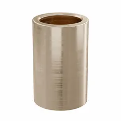 This lubricated general purpose metallic sleeve bearing is made from SAE 841 bronze. It has a 12 mm bore, 16 mm outer diameter, and 25 mm length, with a maximum PV rating of 49,938 lb/sq in-fpm. Suitable for supporting rotating shafts in conveyors, pumps, and material handling equipment under moderate loads and speeds. Sold in a pack of 10.