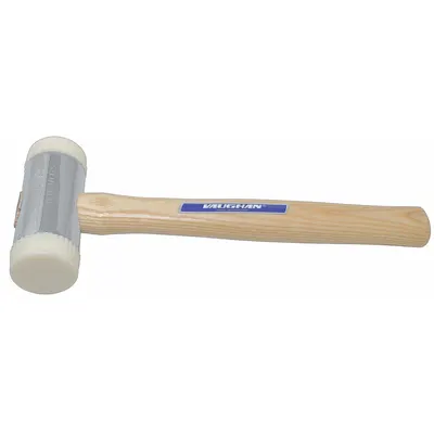 VAUGHAN Nylon Face Hammer: Hard, Nylon, 1 3/4 in Dia, 3/4-12 Thread Size, Threaded - Replacement Faces & Tips
