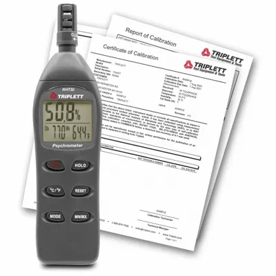 TRIPLETT HANDHELD HUMIDITY METER: Onboard, Included, Ambient Temp, 7 in x 2 in x 1 in - Standard Temperature & Humidity Meters