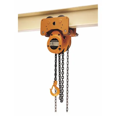 HARRINGTON Manual Chain Hoist: Push Trolley, 6,000 lb Lifting Capacity - Push Trolley Chain Hoists