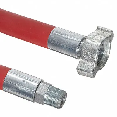 CONTINENTAL Chlorobutyl Steam Hose Assembly with EPDM Cover, 3/4 in x 50 ft, Red - Chlorobutyl Steam Hose Assemblies with EPDM Cover