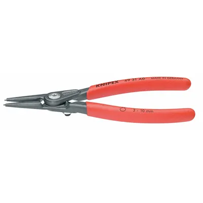 KNIPEX Retaining Ring Plier: External, For 3 mm to 10 mm Shaft Dia, 0.035 in Tip Dia - External Retaining-Ring Pliers