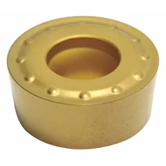 Round indexable turning insert with 16 mm inscribed circle, 6.35 mm thickness, and 4.76 mm hole diameter. The AC830P grade is a PVD-coated carbide suitable for machining steel and stainless steel. Its round geometry provides strong cutting edges for finishing and light roughing operations.