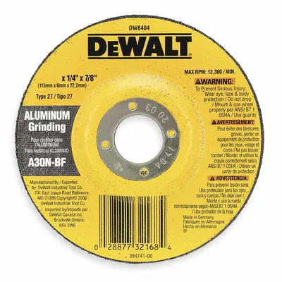 DEWALT DW8405 A30N General Purpose Grinding Wheel for Soft Metals - General Purpose Grinding Wheels for Soft Metals