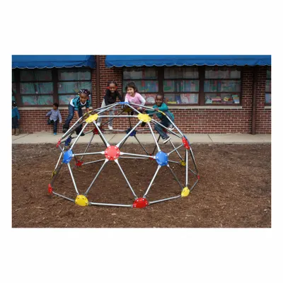 ULTRAPLAY Climber: In-Ground Kit, 20 ft Installation Zone Dia, Galvanized Steel (Tube) - Dome Climbers