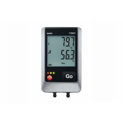 TESTO Data Logger: 0%to 100% Relative Humidity Measured, -4°F to 158°F, -20°C to 70°C - Temperature & Humidity Data Loggers