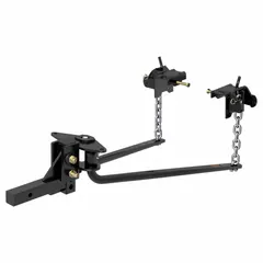 This trailer hitch has an overall width of 12 inches. It is used for towing trailers, cargo carriers, or equipment on light-duty trucks and vans in fleet and vehicle maintenance applications.