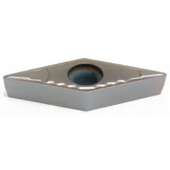 Diamond indexable turning insert for precision turning operations. Suitable for fine finishing and light roughing on hard materials. Used in applications requiring tight tolerances and superior surface finish.
