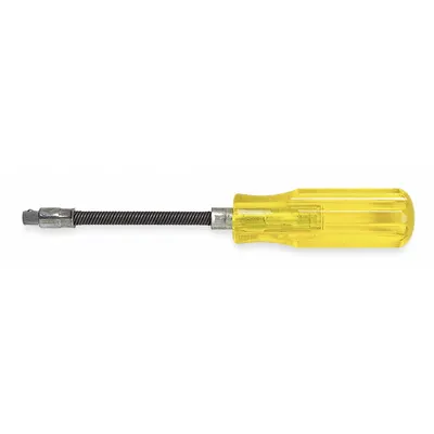 PROTO Socket Driver: 1/4 in Drive Size, 6 3/4 in Overall Lg, Alloy Steel, Chrome - Flexible Shaft Socket Drivers