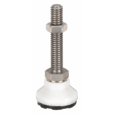 S & W Male-End Leveling Mount: Swiveling Stud, 3/4"-10 Thread Size, 3 in - Non-Skid Male Leveling Mounts