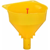 Auto Stop Spout Funnel: Polypropylene, 16 fl oz Fluid Capacity, 5 in Overall Dia, 6 in Overall Ht (MPN 32027)