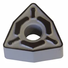 This SUMITOMO Trigon (W) indexable turning insert is designed for general turning, facing, and profiling operations on metal workpieces. It is suitable for medium-duty machining of steel, stainless steel, and cast iron in CNC lathes. The insert is available in two size variants: WNMG432EGU and WNMG080408NGU.