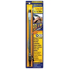 Flexible Bit Extension, 1/4 in Hex, Magnetic, Power Tool Use