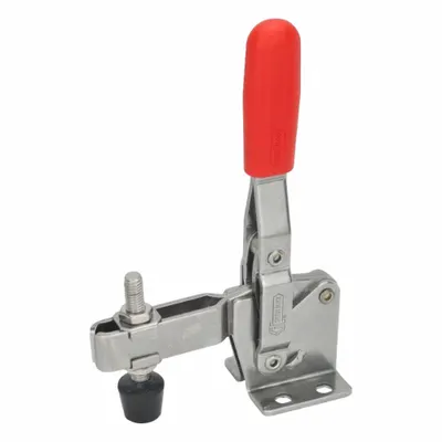 JW WINCO Vertical Acting Toggle Clamp: Vertical Handle, Flange Base Mounting, 54 mm Arm Lg - Corrosion-Resistant Toggle Clamps