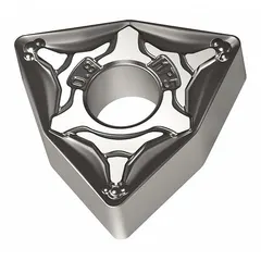 Trigon (W) indexable turning inserts for metal-cutting operations such as turning, facing, and profiling. Available in geometries WNMG432-MP5 WPP30S and WNMG080408-MP5 WPP30S. The MP5 geometry and WPP30S grade are suited for medium machining of steel and cast iron.