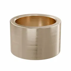 This lubricated general purpose metallic sleeve bearing is made from SAE 841 bronze. It has a 35 mm bore, 44 mm outer diameter, and 28 mm length, with a maximum PV rating of 49,938 lb/sq in-fpm. Suitable for supporting rotating shafts in machinery under moderate loads and speeds. Supplied in a pack of 5.