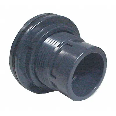 SPEARS Bulkhead Tank Fitting: PVC Body, 3 in Female NPT Threaded Inside - PVC Through-Wall Fittings