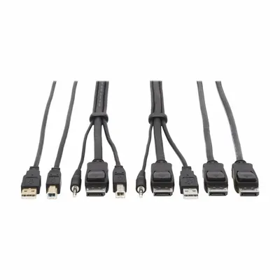 EATON TRIPP LITE Server Management Cable Kit: Display Port/Stereo Audio/USB 2.0 - KVM Cable Kits