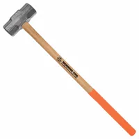 Double Face Sledge Hammer: Grade B Alloy Steel, Wood Handle, 12 lb Head Wt, 2 5/8 in Dia (MPN 53452)