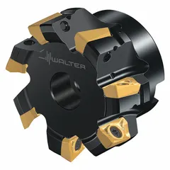 Indexable face mill for face milling operations in metalworking. Designed for use with indexable inserts to produce flat surfaces. Suitable for general machining applications requiring dimensional accuracy.
