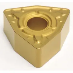 This SUMITOMO Trigon (W) indexable turning insert is designed for general turning, facing, and profiling operations on metal workpieces. It is suitable for medium to finishing cuts in CNC lathes.