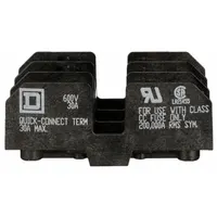 SQUARE D Fuse Block: For Control Transmer Type, (2) Rejection Fuse Clip/Non-Rejection Fuse Clip (MPN 9070FB3A)