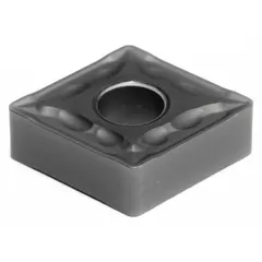 Diamond indexable turning insert for metal-cutting operations on CNC lathes. Suitable for turning, facing, and profiling of non-ferrous materials such as aluminum, copper, and plastics. Provides wear resistance and surface finish.