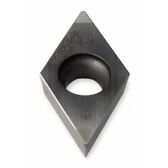 Diamond indexable turning insert for precision machining of non-ferrous materials such as aluminum alloys and plastics. Suitable for turning operations requiring fine surface finish and wear resistance. Manufacturer part number 2NCDCGA32.51-BNC200.