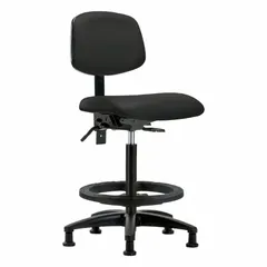 APPROVED VENDOR Ergonomic Chair, Vinyl, Armless, 18-1/2" Seat Width, 17" Seat Depth, 25" to 34-1/2" Height Range
