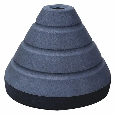 ZING Sign Base: 72 lb Base Wt, Rubber, Square Compatible Sign Post - Cone Portable Sign Post Bases