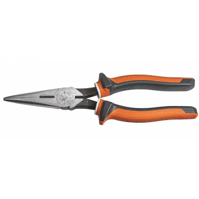 KLEIN TOOLS Long Nose Plier: Insulated, ESD-Safe, 1 in Max Jaw Opening, 8 3/4 in Overall Lg - Needle-Nose Insulated Pliers