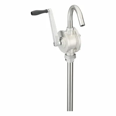 Dayton Hand Pump: Rotary Action, Pump with Spout, 304 Stainless Steel Housing - Rotary-Crank Drum Pumps