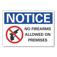 Notice Sign: Non-PVC Polymer, Adhesive Sign Mounting, 10 in x 14 in Nominal Sign Size (MPN LCU5-0051-ED_14x10)