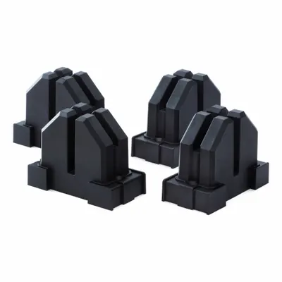 BORA Parallel Clamp Blocks: Plastic, 7 in Overall Lg, 2 3/8 in Overall Wd, (4) Blocks - Corner Clips for Strap Clamps