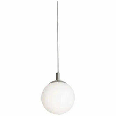 AFX INC. Pendant: 7 1/8 in Dia, 7 1/8 in Ht, Satin Nickel, 60 W, 120V AC - Loretto Pendant Lights