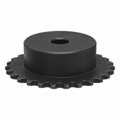 TRITAN Sprocket: One-Sided Hub, For Single Strands, 25, 27 Teeth, 2.154 in Pitch Dia - Size 25 Plain-Bore Roller Chain Sprockets