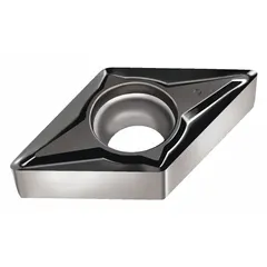 Diamond indexable turning insert for precision finishing and light machining of non-ferrous materials, composites, and hardened steels. Features WSM20S grade for high wear resistance and superior surface finish. Optimized geometry for low cutting forces and excellent chip control.