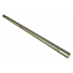 Shaft for HVACR equipment, used to transmit rotational motion from a motor to a fan or blower wheel. Suitable as a replacement component in commercial and industrial heating, ventilation, air conditioning, and refrigeration systems.