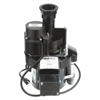 The HARTELL LTA-1 is a general purpose sink drain pump system designed for removing wastewater from sinks, wash basins, and similar fixtures where gravity drainage is not possible. It features a 1/8 hp motor, piggyback diaphragm switch, and delivers 10 gpm flow rate at 10 feet of head with a maximum head of 11 ft. Operates on 115V AC