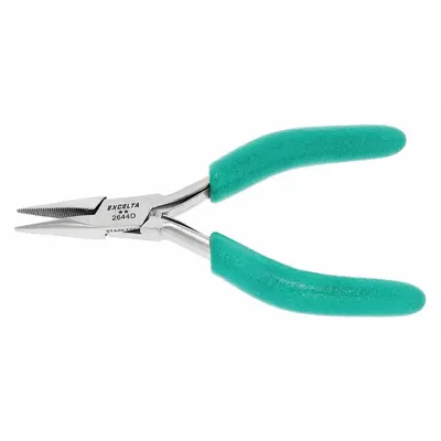 EXCELTA Chain Nose Plier: ESD-Safe, 1/2 in Max Jaw Opening, 4 3/4 in Overall Lg - Chain-Nose Pliers