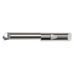 Right-hand boring bar with a 3/16 in shank diameter, bright (uncoated) finish. Designed for internal turning and boring operations, the top rake chipbreaker aids chip control and evacuation during machining.