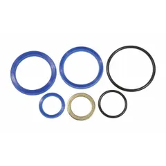 This pump seal kit is a replacement part for Dayton pallet jacks, designed to restore hydraulic pump performance. It includes seals needed to rebuild the pump assembly, preventing fluid leaks and maintaining lifting capacity in material handling equipment.