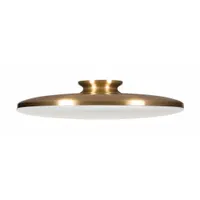 LED Flush Mount: 19 in Dia, Satin Brass, 4 1/2 in Ht, 2,900 lm, 3000K/3500K/4000K, 35 W, 120V AC (MPN SKYF19LAJD1SB)