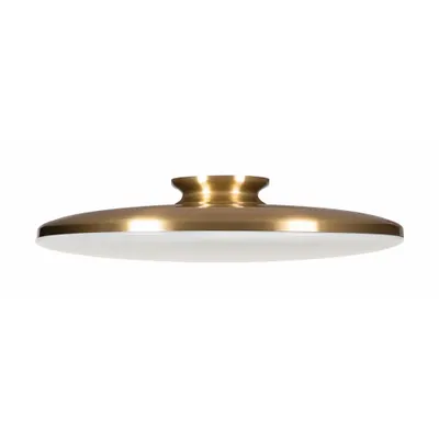 AFX INC. Flush Mount: 19 in Dia, Satin Brass, 4 1/2 in Ht, 2,900 lm, 3000K/3500K/4000K - Skye Semiflush-Mount Lights