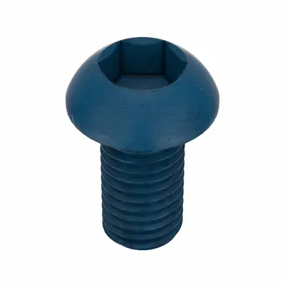 METRIC BLUE Socket Head Cap Screw: M10x1.50 Thread Size, 20 mm Lg, Button, Blue Phosphate - Button Head Socket Cap Screws
